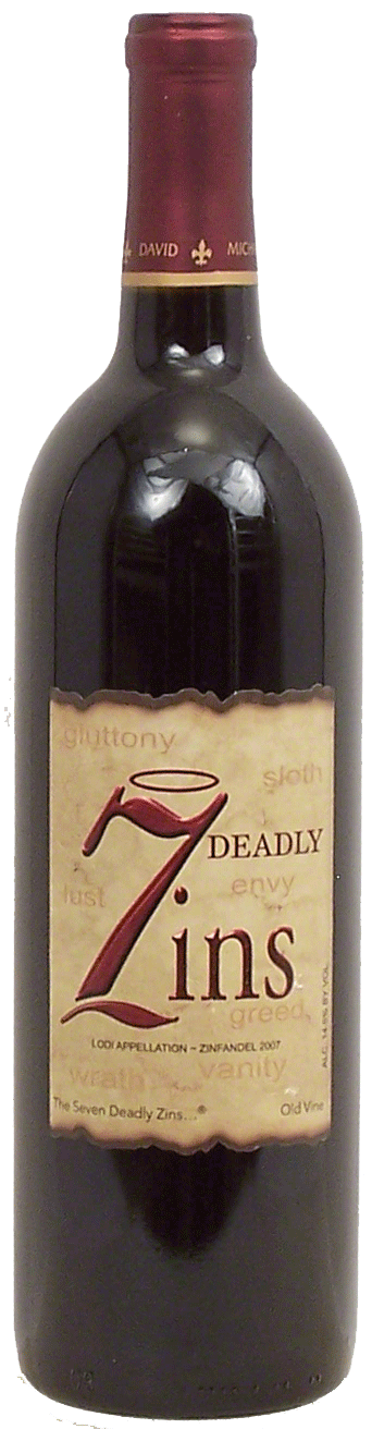 Deadly Zins&nbsp;Old Vine&nbsp;zinfandel wine of Lodi Appellation, 14.5% alc. by vol. Full-Size Picture